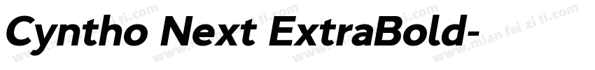 Cyntho Next ExtraBold字体转换